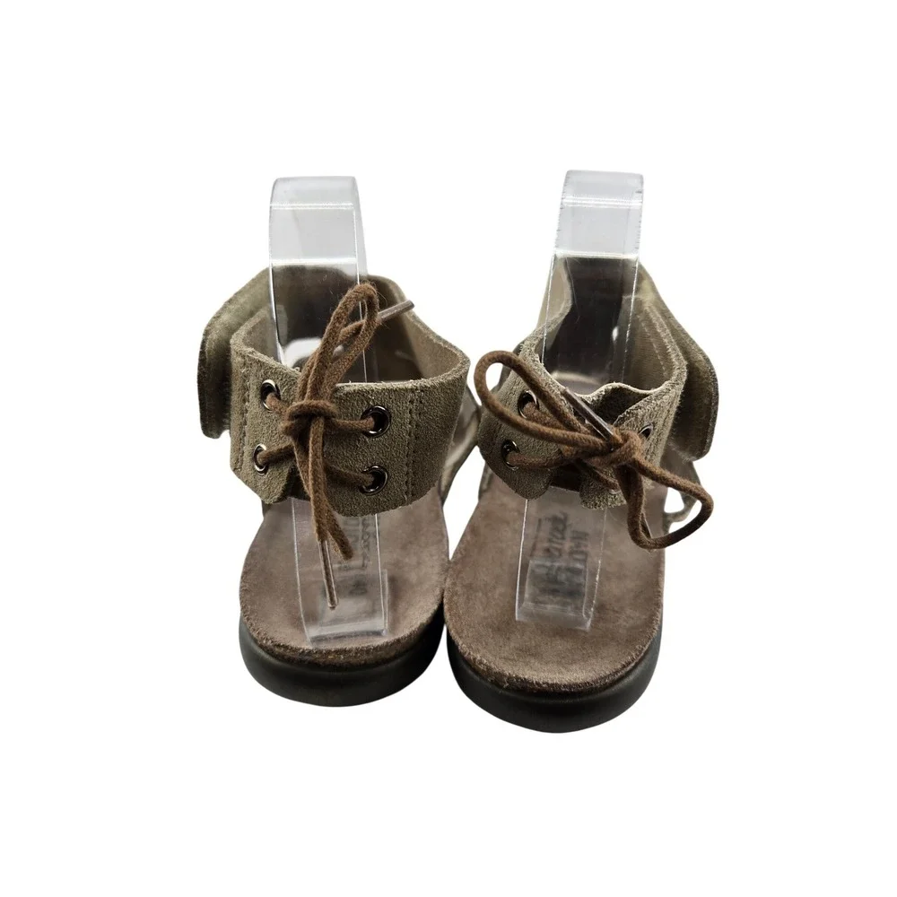 Naot Larissa Suede Gladiator Sandals Tan Khaki Womens 40 US 9-9.5 Israel Comfort